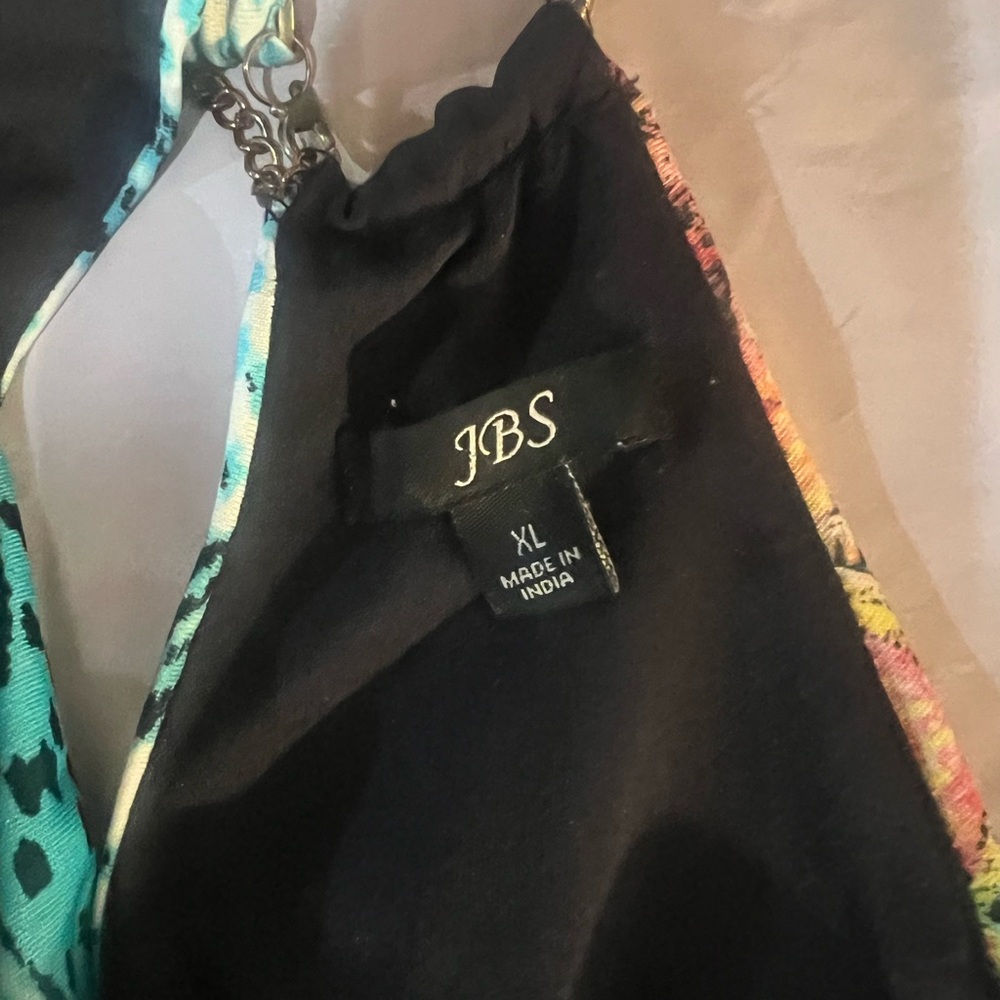 J.B.S. Black and Multicolor Halter Dress - Picture 5 of 5